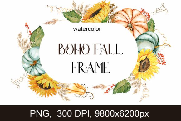 Boho Fall Frame PNG: Designing a Cozy Autumn Wedding Aesthetic