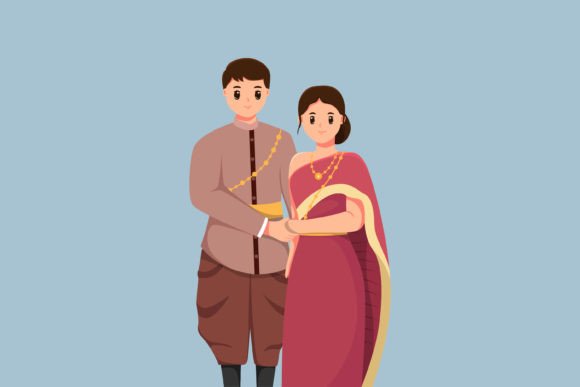 Celebrate Thai Nuptials in Vibrant Vector Art