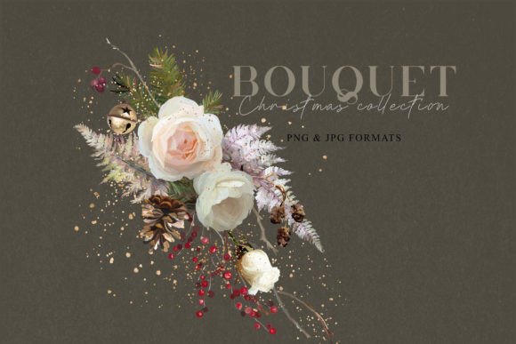 Elegant Floral Artistry: Wedding Roses Bouquet PNG for Holiday Designs