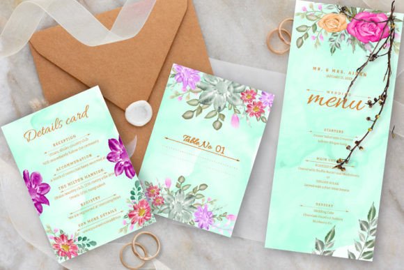 Elegant Watercolor Florals for Your Perfect Wedding Stationery