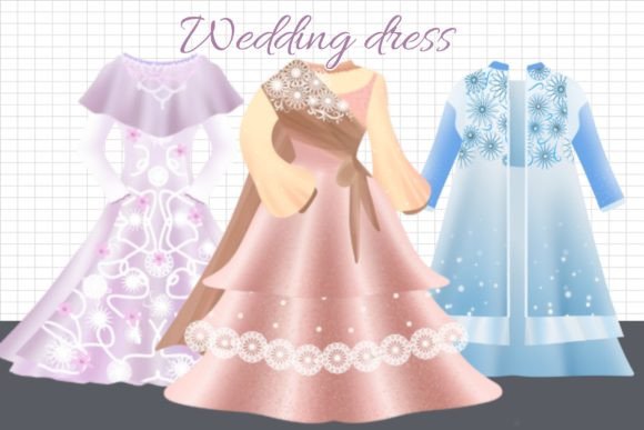 Elegant Wedding Dress Designs and Premium Design Assets