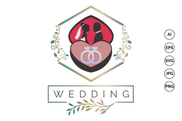 Elegant Wedding Ring Couple Logo Templates for Your Brand