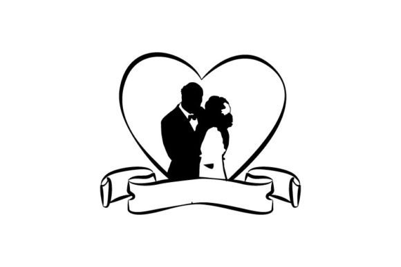 Elegant Wedding Silhouettes: Timeless Design Assets