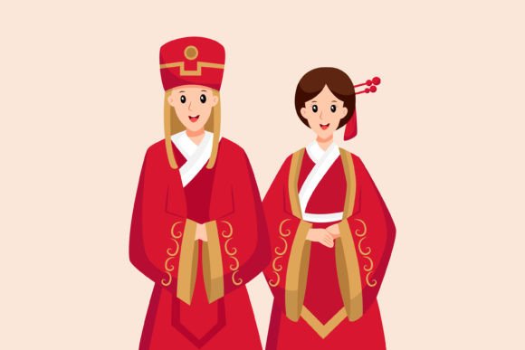 Timeless Elegance: Exploring Chinese Wedding Character Illustration