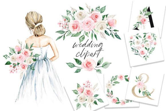 Wedding Clipart Watercolor Set: Your Complete Design Toolkit