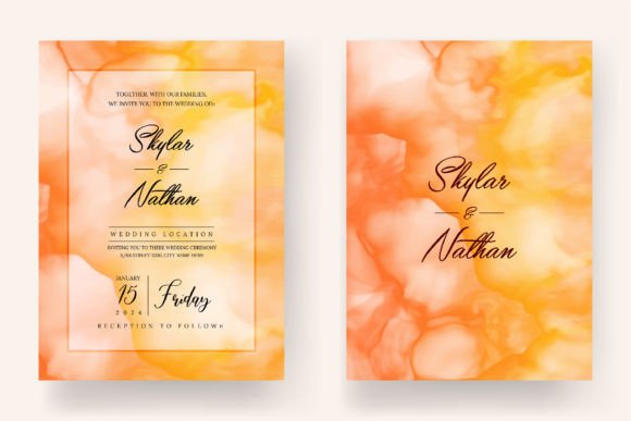 Yellow Marble Stone & Watercolor Wedding Invitation: A Designer's Guide